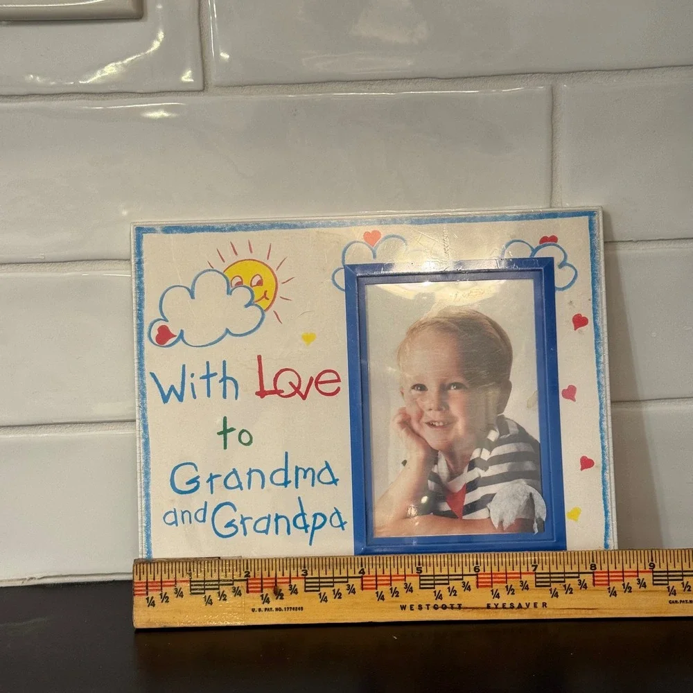 The Studio Resource Photo Frame Grandparents 8.5x7 White With Love Gma & Gpa 103